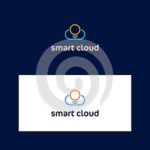Logo design cloud and lamp