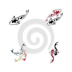logo design concept of koi fish