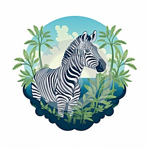 Logo Design For Huntington\'s Disease Unit With Zebra Plant