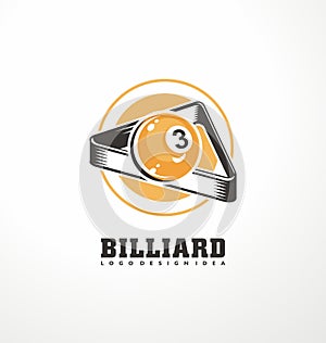 Logo design idea for billiard club