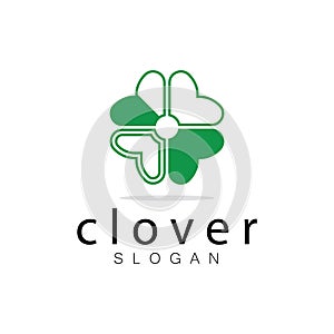 logo design inspiration icon illustration template vector clover or moringa leaves, for natural product design, health, medicine,