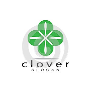 logo design inspiration icon illustration template vector clover or moringa leaves, for natural product design, health, medicine,