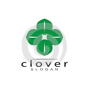 logo design inspiration icon illustration template vector clover or moringa leaves, for natural product design, health, medicine,
