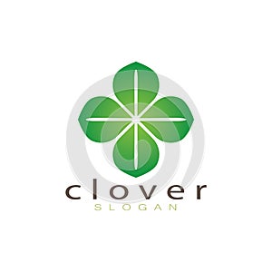 logo design inspiration icon illustration template vector clover or moringa leaves, for natural product design, health, medicine,