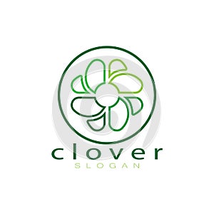 logo design inspiration icon illustration template vector clover or moringa leaves, for natural product design, health, medicine,