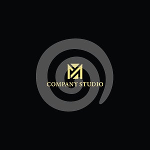 logo design inspiration for Physical Fitness company that inspired from abstract gold letter M logo