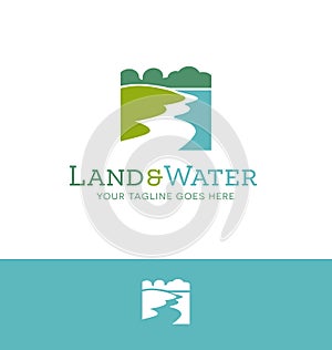 Logo design for land and water related business photo