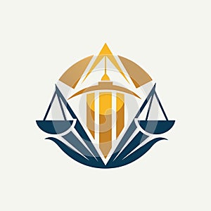 A logo design for a law firm, featuring strong and professional elements in its design, Generate a simple yet powerful logo for a