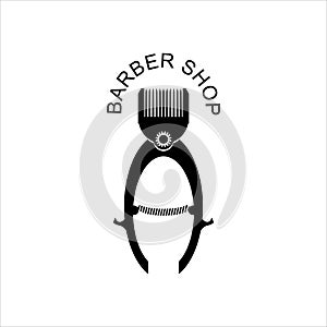 Logo design, logotype, barbershop business symbol