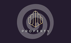 Logo design for a luxury and classy property sale business with a simple and modern style