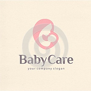 Logo design of motherhood and childbearing