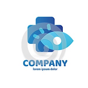 Logo design ophthalmologist vector template.