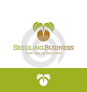 Logo design for plant nursery, organic farming, vegan