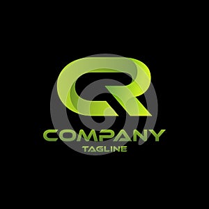 Logo design templat for letter cr photo