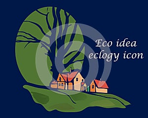 Logo design template-ecology creative concept.