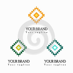 The logo design template illustrated a pattren motif modern for the company photo