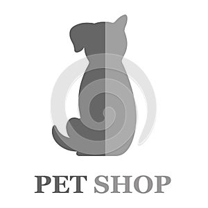 Logo design template for pet shops, veterinary clinics and animal shelters