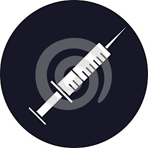Logo design vector illustration vaccine or graft cure medecine icon for web site or application black and white