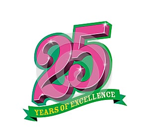 Logo design for 25 years of excellence photo