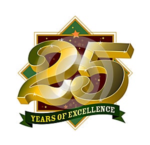 Logo design for 25 years of excellence photo