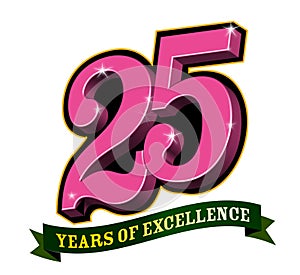 Logo design for 25 years of excellence photo