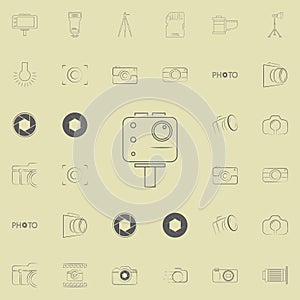 logo digital video camera icon. Photo icons universal set for web and mobile