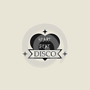 logo, disco club sticker. Element of logo icon for mobile concept and web apps. Vintage logo, disco club sticker icon can be used