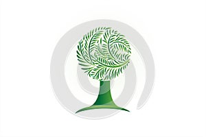 Logo ecology tree symbol vector