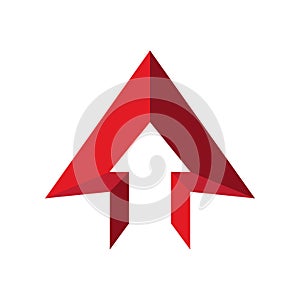 Logo Element Arrow Red Color