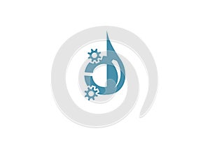 Logo element Water and technologi photo