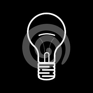 Logo for energy saving. Incandescent lamp