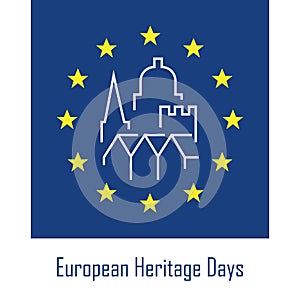 logo european heritage days banner, september 10th, september 18th photo