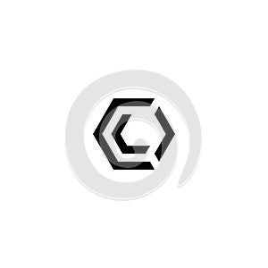 Letters COL CLO OCL OLC LOC LCO Hexagon Logo