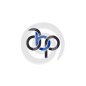 Linked Letters ABP monogram logo design