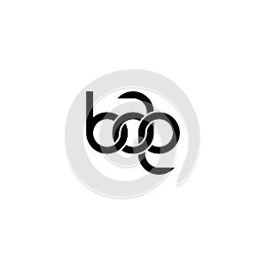 Linked Letters BAE monogram logo design photo