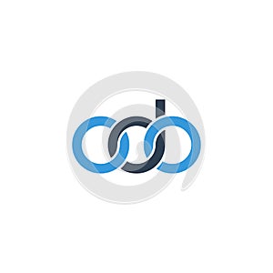 Linked Letters ODO monogram logo design photo