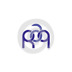 Linked Letters RAQ monogram logo design
