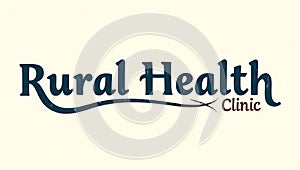 Rural health clinic logo showcasing clear typography and warm design elements photo