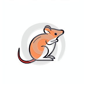 Minimalistic Mouse Logo With Dynamic Linear Compositions photo