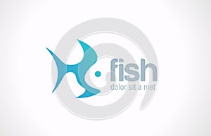 Logo Fish abstract vector Creative design concept.