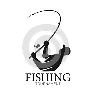 logo fishing tournament, vector