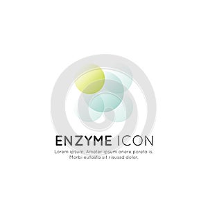 Logo of food supplements, ingredients and vitamins and elements for bio package labels - Enzyme