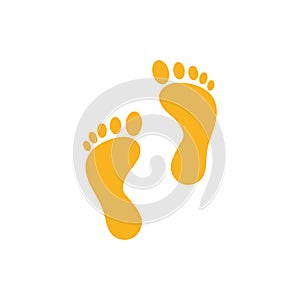 Logo footprint step logotype lettering, abstract S letter symbol, text emblem for shoes shop, foot icon