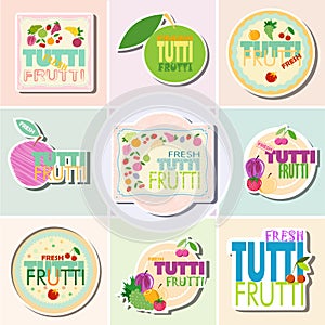 Logo for fruit and vegetable store Fresh tutti frutti photo