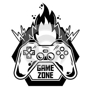 Logo of gamepad for play arcade video game