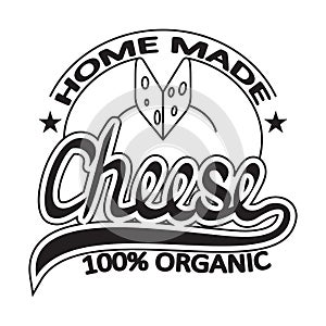 Logo graphic design, cheesemaker typography emblem