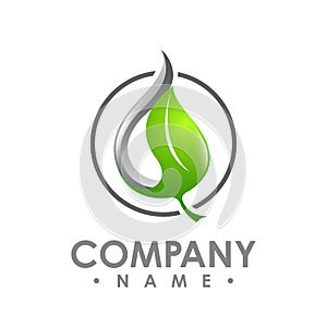 Logo of green leaf ecology nature element vector icon. Design sh