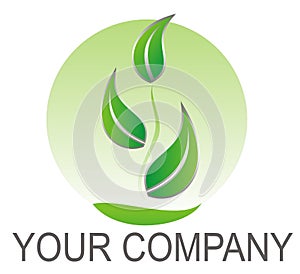 Logo green leaves