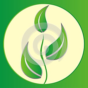 Logo green leaves