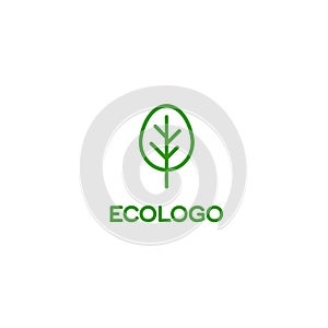 Logo green tree, ecology, health symbol, environmentally friendly product, symbol of quality